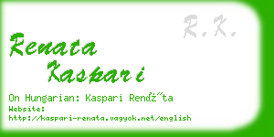 renata kaspari business card